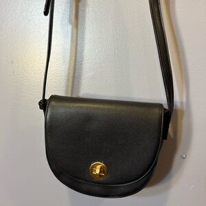 Black Leather Crossbody Bag